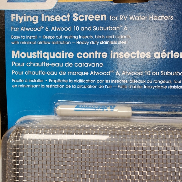 Flying insect screen for RV water heater Atwood 6 10 and Suburban 6 Camco WH500 - Picture 5 of 10